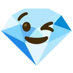 winking face + gem stone