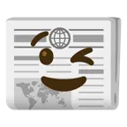 winking face + newspaper