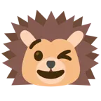 winking face + hedgehog