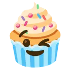 winking face + cupcake