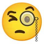 winking face + face with monocle