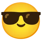 smiling face with smiling eyes + smiling face with sunglasses