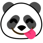 face savoring food + panda