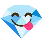 face savoring food + gem stone