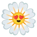 smiling face with heart-eyes + blossom