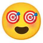 smiling face with heart-eyes + bullseye