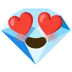 smiling face with heart-eyes + gem stone