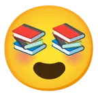 smiling face with heart-eyes + books