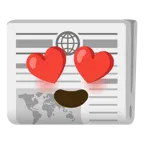 smiling face with heart-eyes + newspaper
