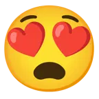 smiling face with heart-eyes + anguished face