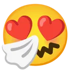 smiling face with heart-eyes + sneezing face
