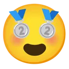 smiling face with heart-eyes + 2nd place medal