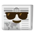 faccina con sorriso e occhiali da sole + quotidiano