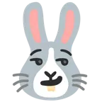 smirking face + rabbit face