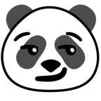 smirking face + panda