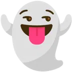 smirking face + ghost