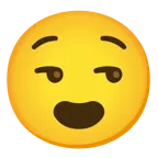 smirking face + anguished face