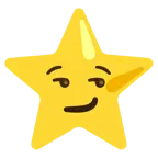 smirking face + star