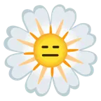 faccina inespressiva + fiore