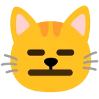 faccina inespressiva + muso di gatto
