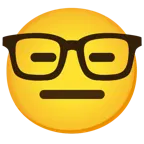 faccina inespressiva + faccina nerd