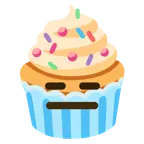 faccina inespressiva + cupcake