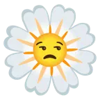 faccina contrariata + fiore