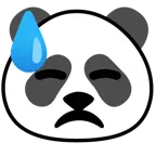 faccina abbattuta sudata + panda