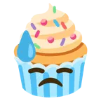 faccina abbattuta sudata + cupcake