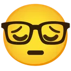 faccina pensierosa + faccina nerd