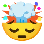 faccina pensierosa + testa che esplode
