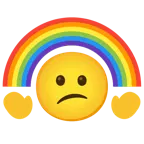 faccina confusa + arcobaleno