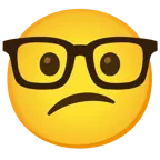 faccina confusa + faccina nerd
