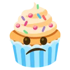 faccina confusa + cupcake