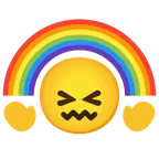 faccina frustrata + arcobaleno