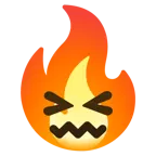 faccina frustrata + fuoco