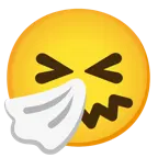 faccina frustrata + faccina che starnutisce