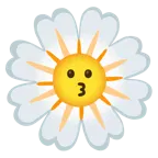 kissing face + blossom