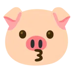 kissing face + pig face