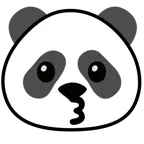 kissing face + panda