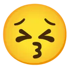kissing face + persevering face