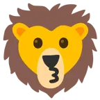 kissing face + lion