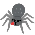 face blowing a kiss + spider
