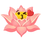 face blowing a kiss + lotus