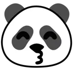 kissing face with smiling eyes + panda