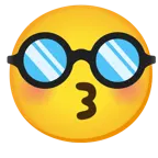 kissing face with closed eyes + disguised face