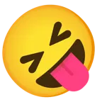 squinting face with tongue + zany face