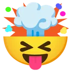 squinting face with tongue + exploding head