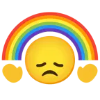 faccina delusa + arcobaleno