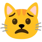 faccina preoccupata + muso di gatto